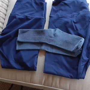 Navy blue yoga capris, xl (lot of 2)